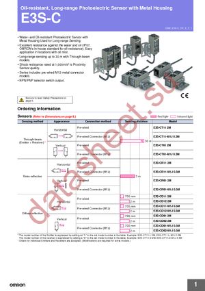 E3S-CR61 datasheet  